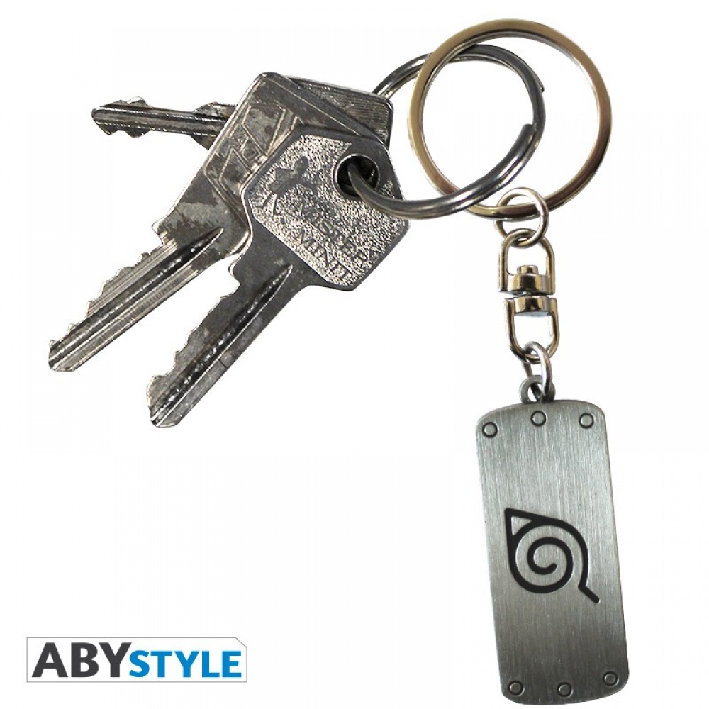 naruto porte-clés en métal symbole du village de konoha