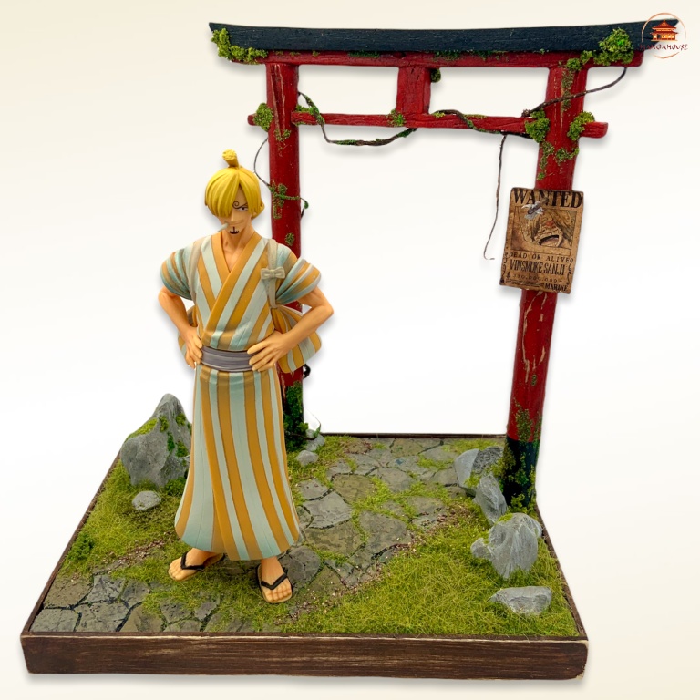 Figurine Sanji + Diorama décor traditionnel – One Piece – DXF The Grandline Men Wano Kuni v.5